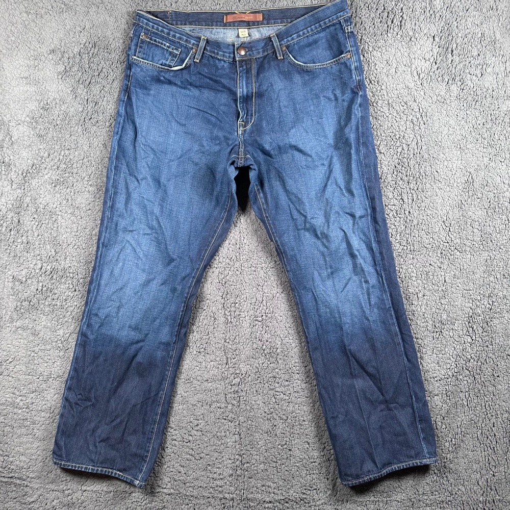 Agave Denim Waterman Relaxed Straight Jeans Mens 40 (38x32)‎ Dark Wash Made USA